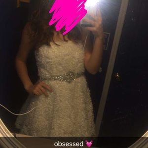 Shirt homecoming dress..cream..only worn once